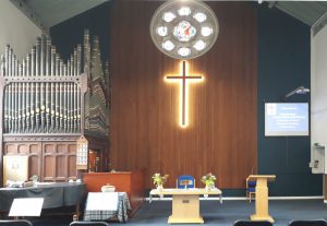 Inside view of church